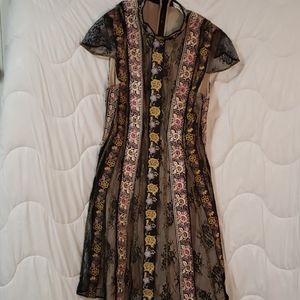 Alice & Olivia lace and embroidered dress